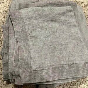 Hotel Collection 100% Linen Grey KING Duvet Cover Set. 2 Shams